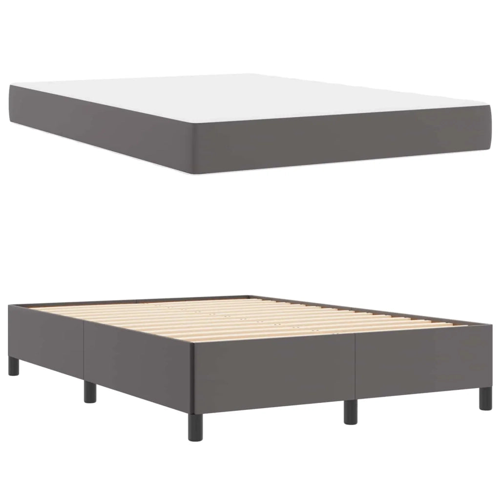 Struttura del letto con materasso Grigio 160 x 200 cm Tessuto