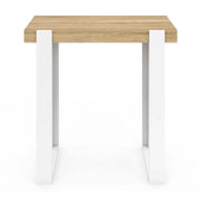 IDMarket - Tavolo da bar PHOENIX in legno e bianco 90 cm