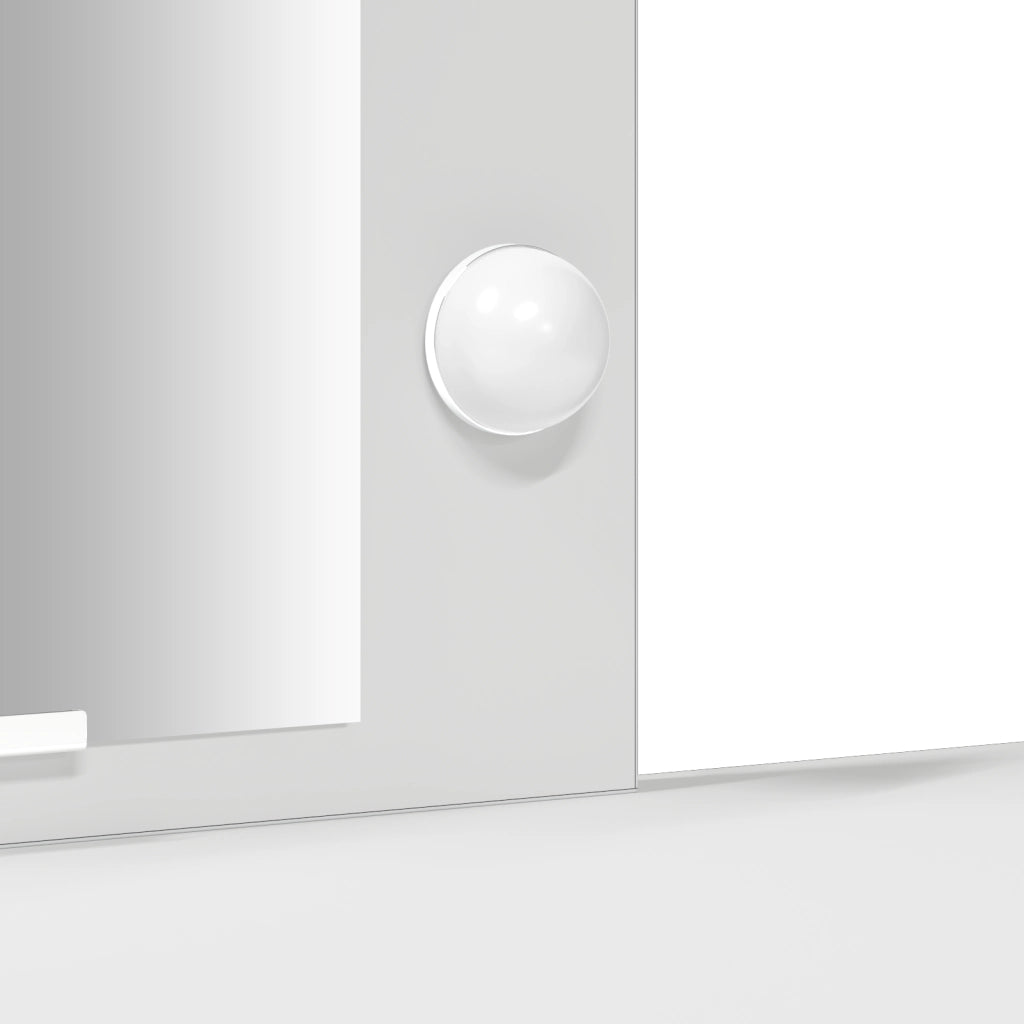 Toeletta con Luci LED Bianca 102x33x135 cm
