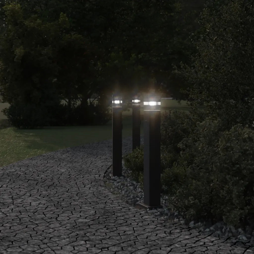Lampada da Terra per Esterni con Presa Nera 80 cm Alluminio CFW8243890