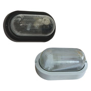 Plafoniera ovale nera per esterno 20,5x12x9,2