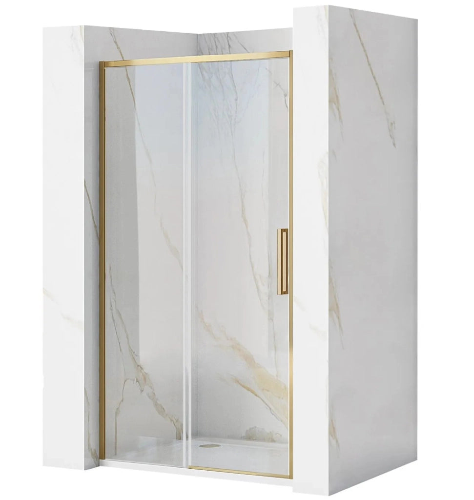 Porta Doccia Rea Rapid Slide 110 Gold Brush