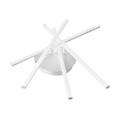 Plafoniera led moderna Tullia 40W 2200lm luce naturale 4000K, design geometrico bianco, alluminio e silicone, IP20, led integrato