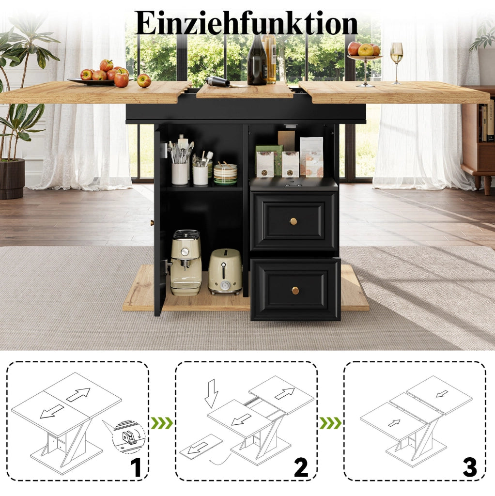 Tavolo da pranzo allungabile 110-140x80 cm in MDF