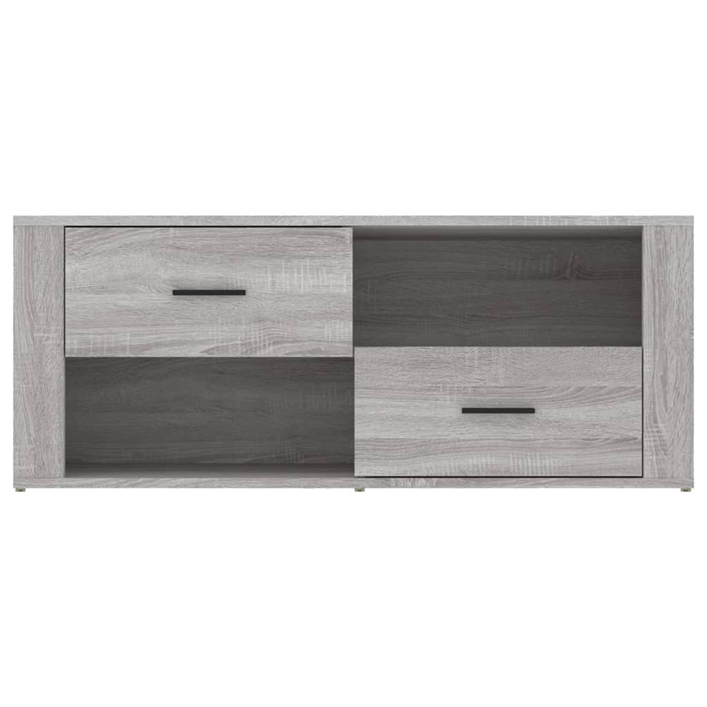Mobile TV multimediale mensola TV credenza TV sala da pranzo soggiorno camera da letto Sonoma 100 x 35 x 40 cm legno ingegnerizzato grigio 02_0028326