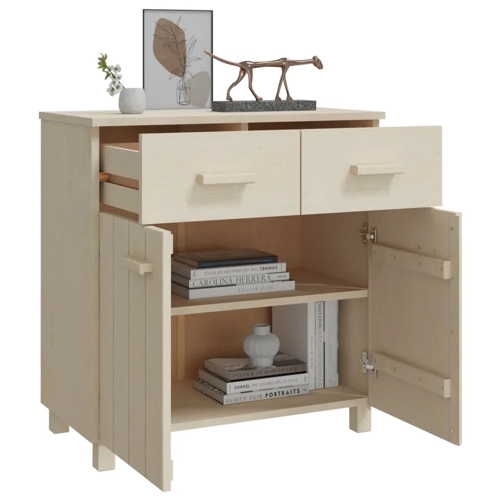 Credenza HAMAR ambra 79x40x80 cm in Legno Massello di Pino
