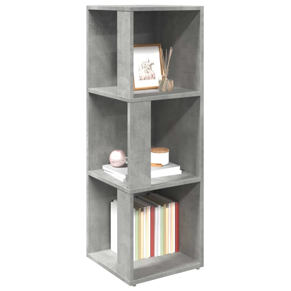 Armoire d'angle Gris béton 33x33x100 cm Bois d'ingénierie