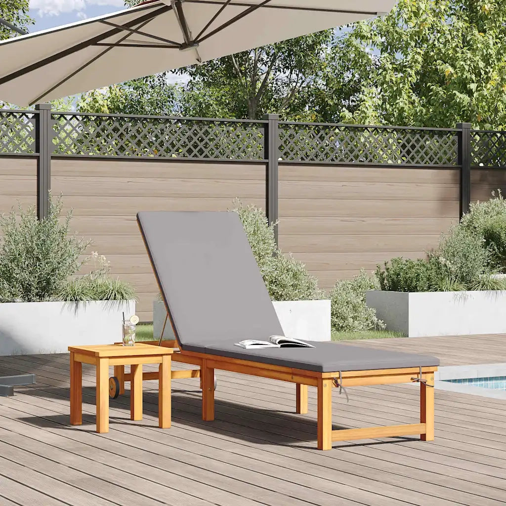 Lettino da sole 2 pcs Marrone Legno di Acacia Massello 3333833