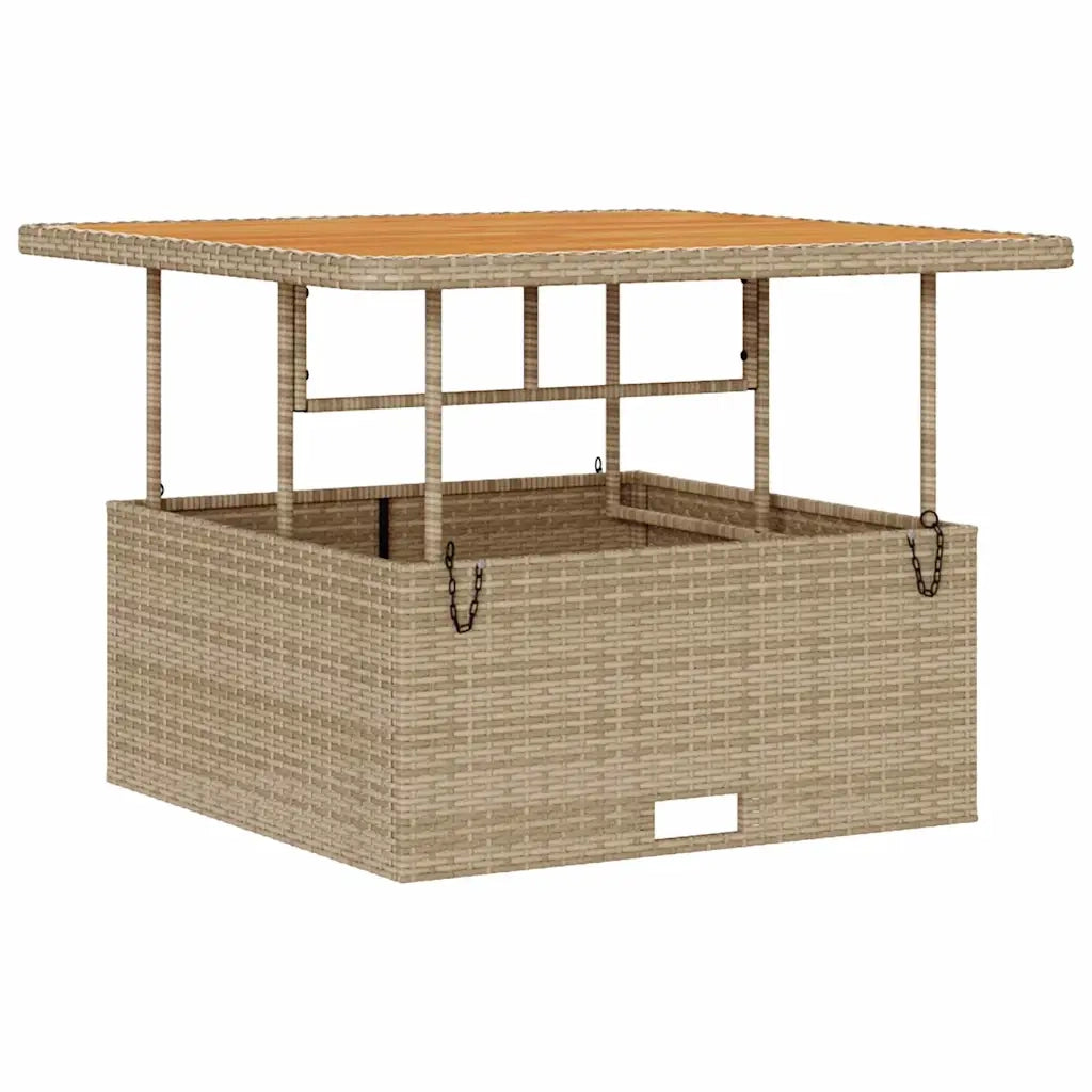 Set da Pranzo per Giardino Beige polyrattan 42007909