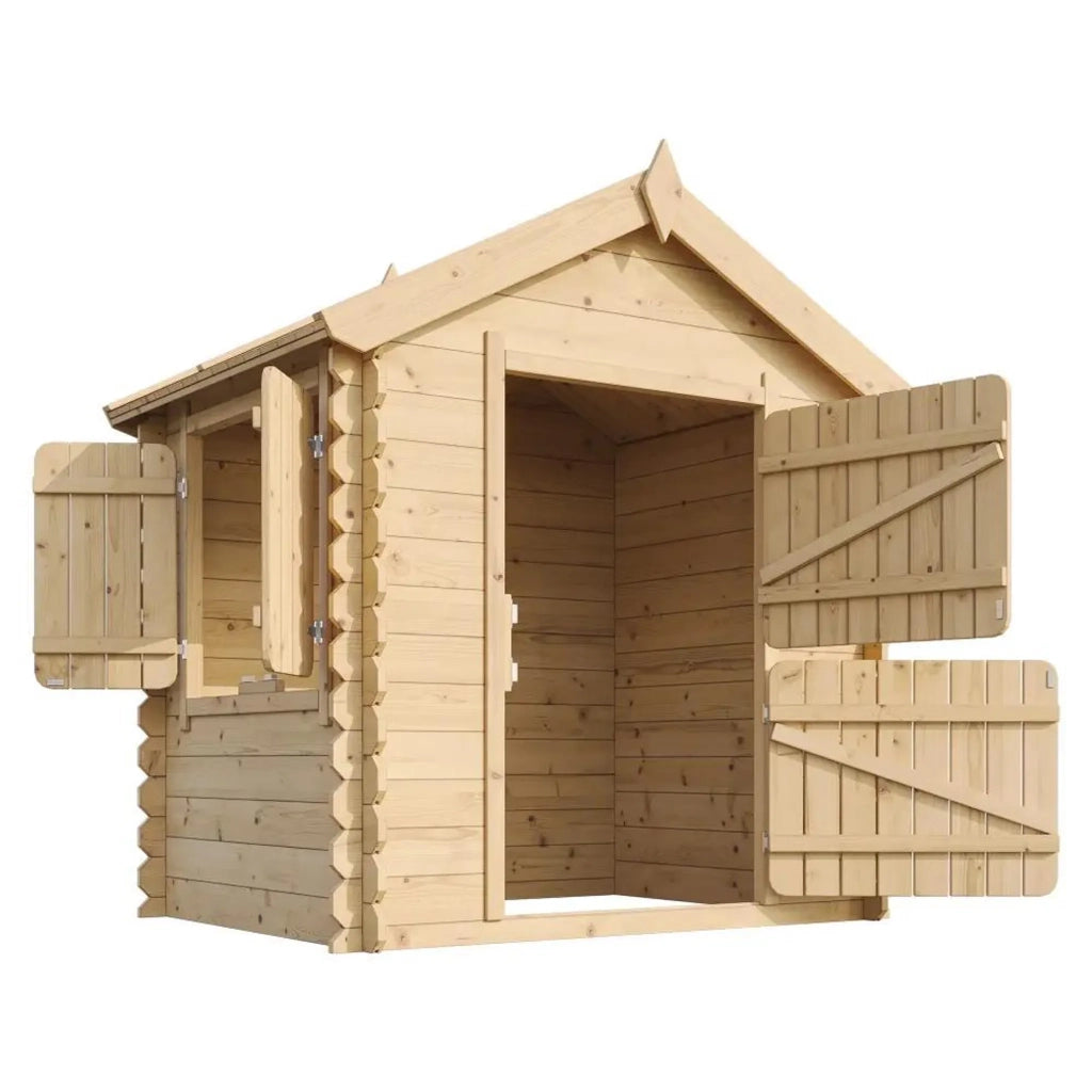 Casetta legno per bambini - L112xL146xA145cm/ 1,1m2 - Timbela M516-1