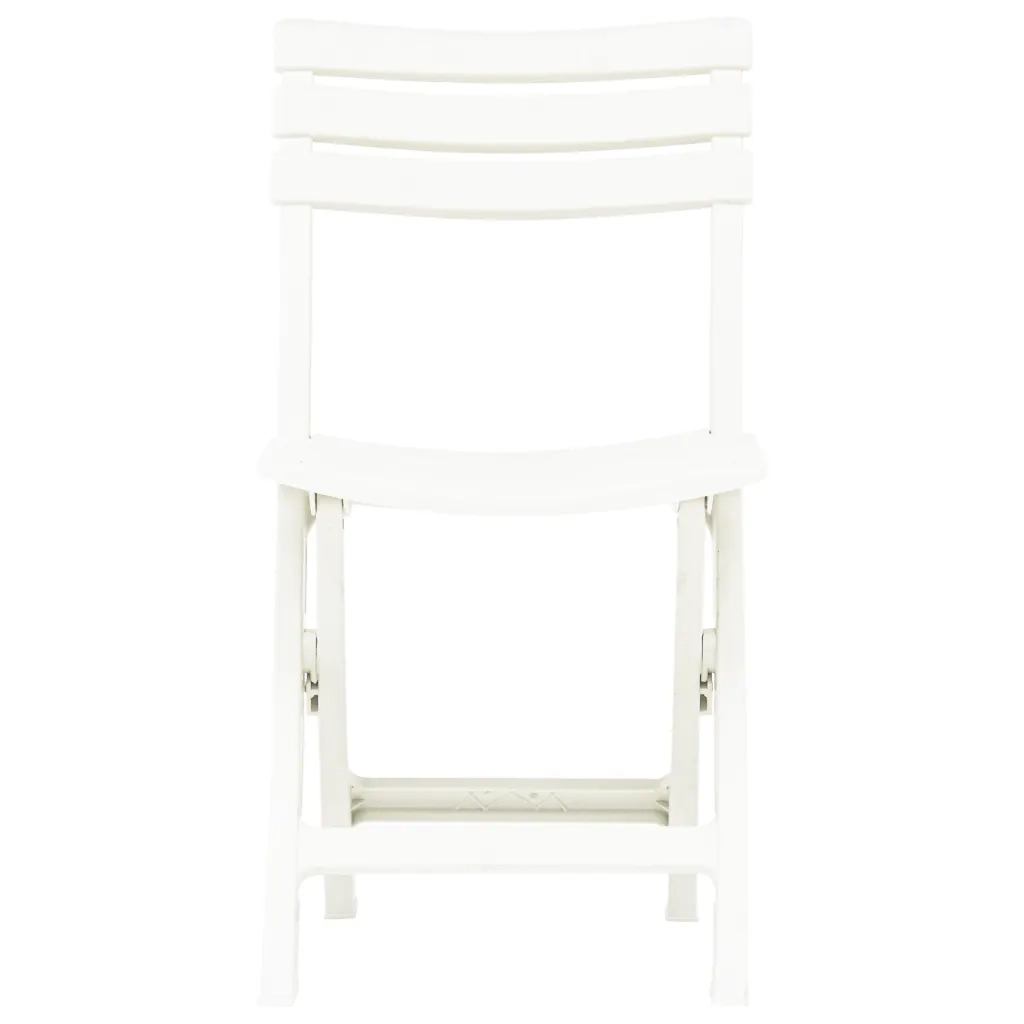 Sedie da Giardino Pieghevoli 2 pz in Plastica Bianche cod mxl 16708