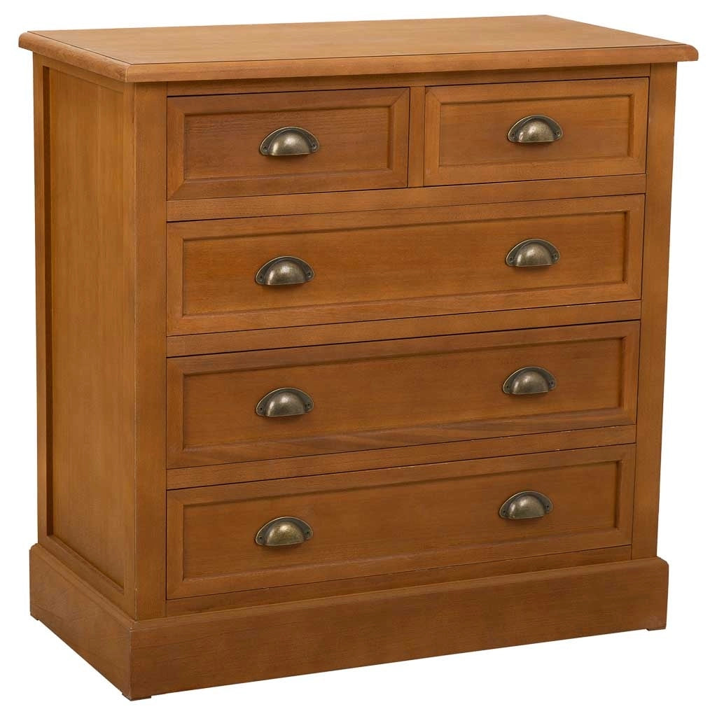 Cassettiera in legno marrone 80x40x80,5h cm