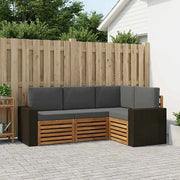 Set divani con cuscino 4 pcs Legno di Acacia Massello 3384303