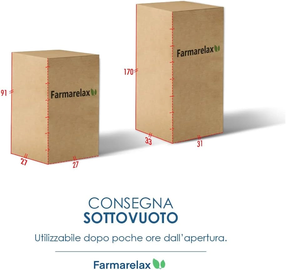 Materasso Memory singolo foam adattivo 160x190 h18 cm ortopedico e anatomico Farmarelax
