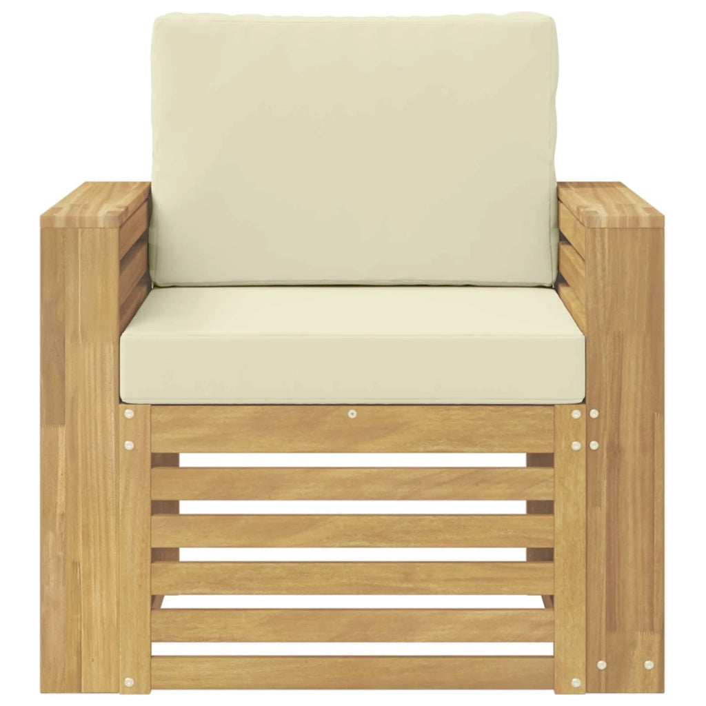 Set di divani da esterno-Sofa da giardino Poliestere Bianco 829529