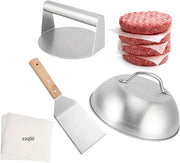 Set di hamburger 3 in 1 - incluso patty maker e spatola per griglia - ideale per barbecue