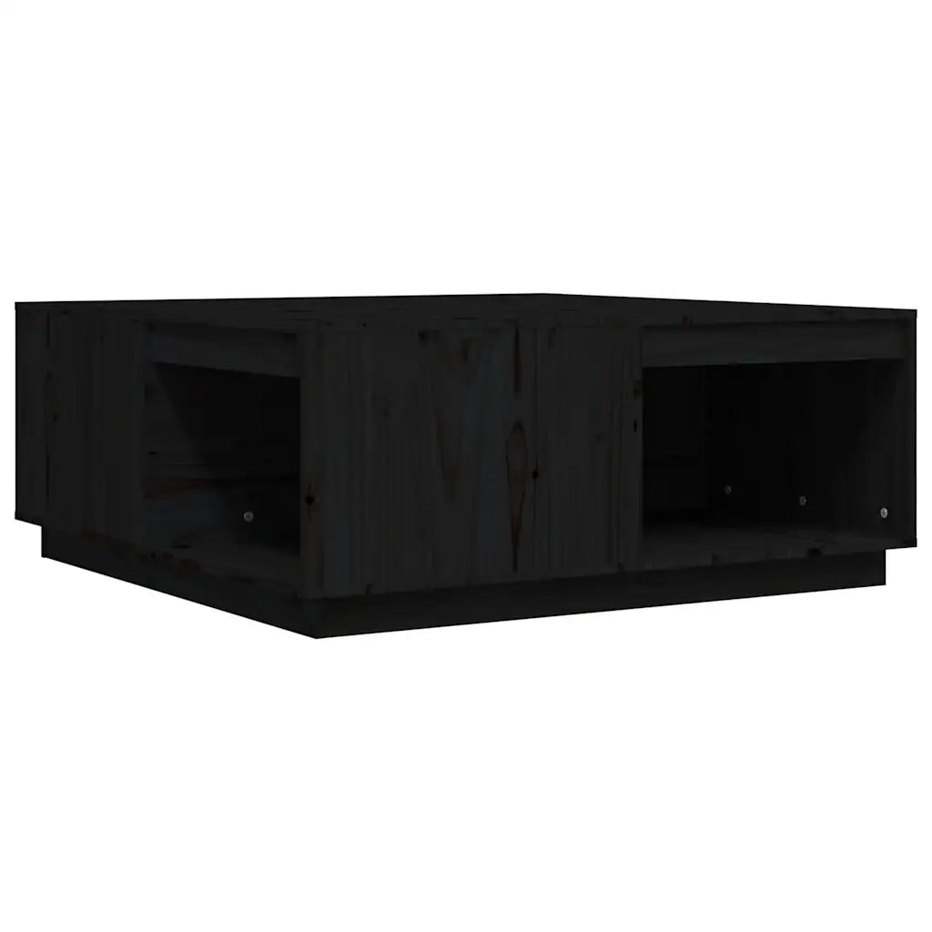 Tavolino da salotto | Tavolino da caff¨¨ | Tavolino da Soggiorno Nero 100x101x40,5 cm Legno Massello di Pino
