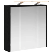 Mobiletto per specchio da Bagno | Armadio da bagno Rovere Nero 63,5 x 16 x 62,5 cm