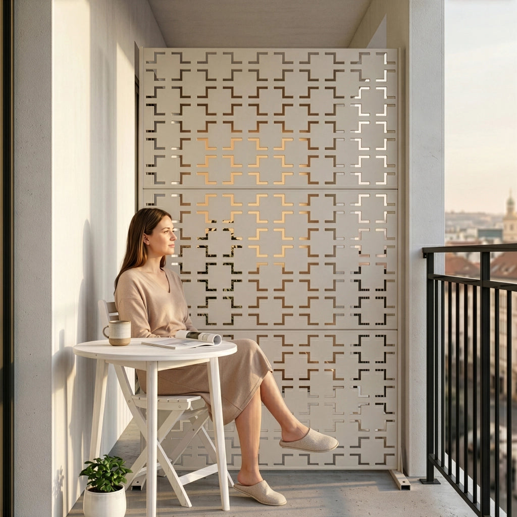 Pannello Divisorio Basciano Struttura Traforata in Acciaio 180 x 90 cm - Cachi casa.pro