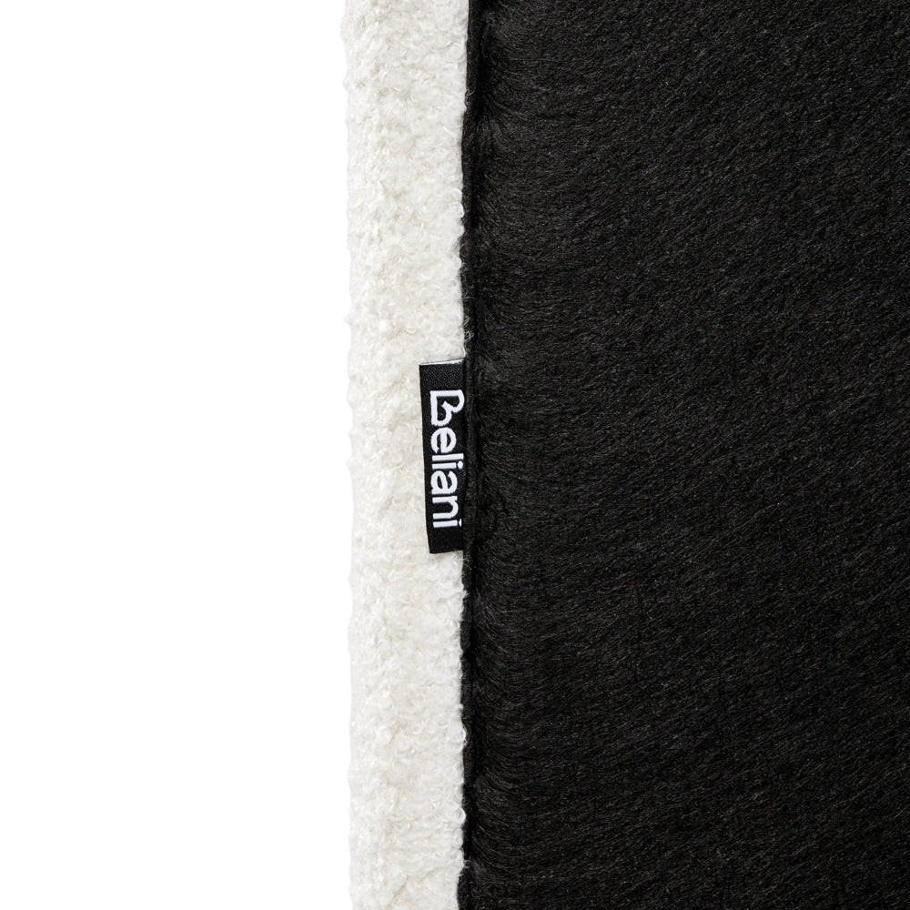 Letto in bouclé bianco sporco UE Matrimoniale 180 x 200 cm Testiera Imbottita con Gambe in metallo Design moderno