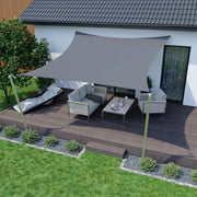 Trade Shop - Vela Tenda Quadrata Parasole Protezione Sole Ombreggiatura Giardino 3x3mt Grigio 222584 -