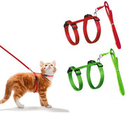 Catena di sicurezza per gatti e conigli - flessibile - con cinturino - nylon - leggero - misura busto 20-35 cm - dispositivo di sicurezza - collare di sicurezza