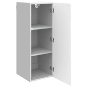 Armadietto a Muro | Mobiletto a muro Bianco Lucido 33 x 34,5 x 90 cm