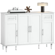 Credenza con 2 Cassetti e 3 Ante ¨C zephmum ¨C Bianco Legno 120x38x86 cm