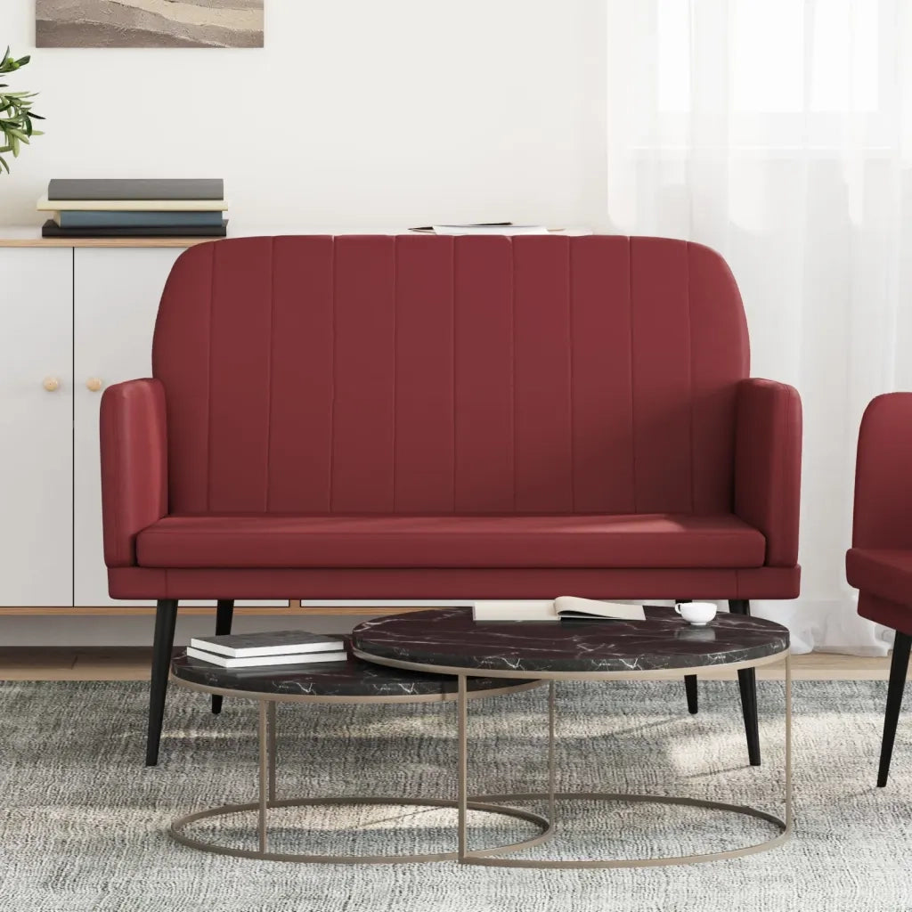 Panca Rosso Vino 107x80x81 cm in Similpelle CFW1749668