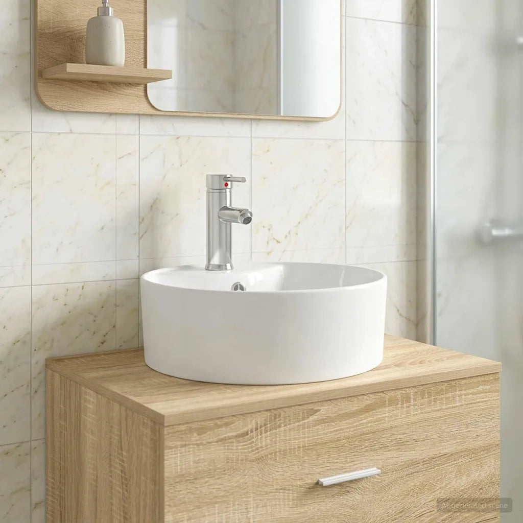 Lavabo da bagno Cromato 40,5 x 40,5 x 15 cm Metallo 890232