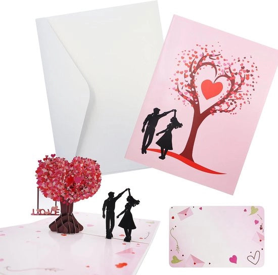 Set di Carte di Auguri 3D per Matrimonio - Set di 3 Carte di Auguri con Alta Qualità del Carta