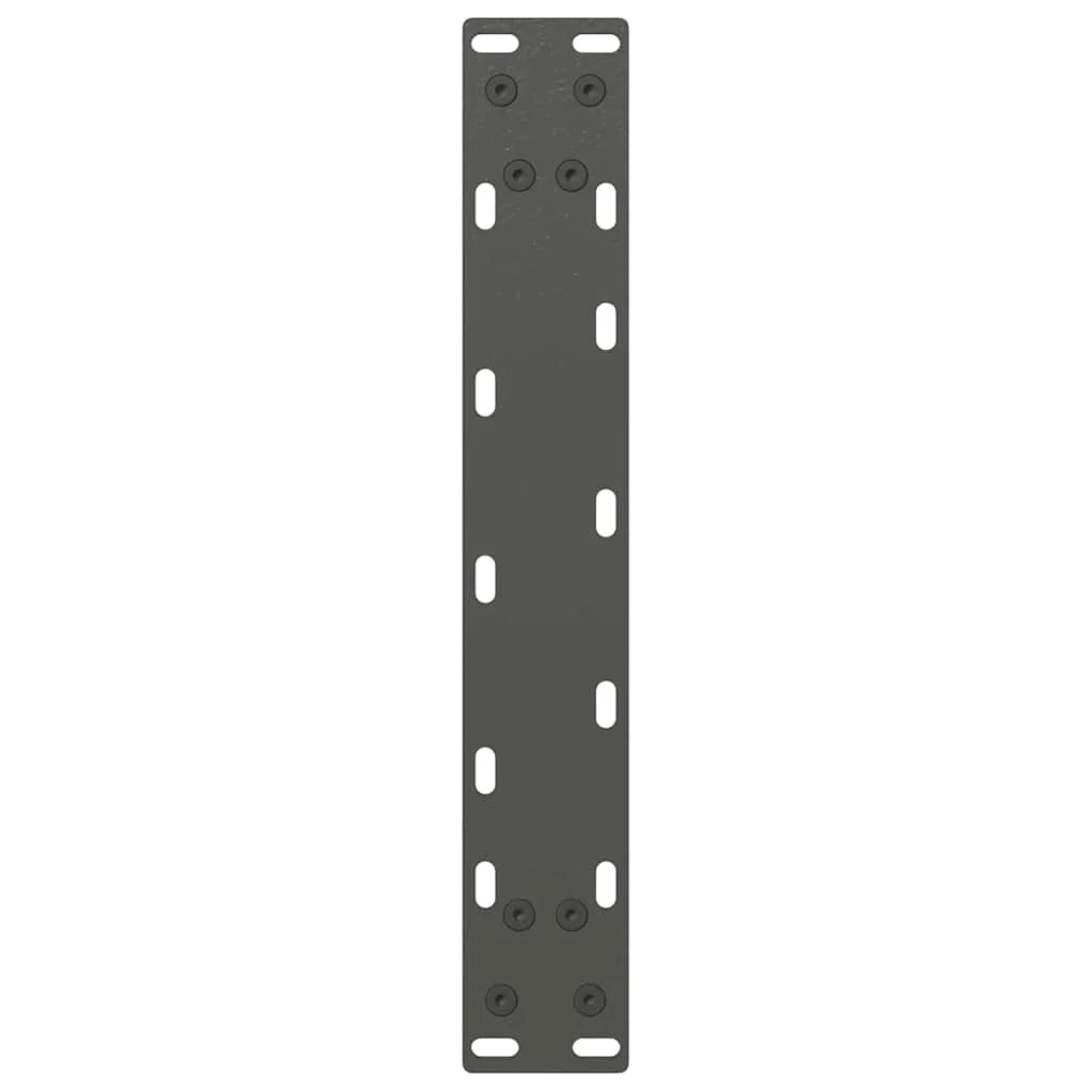 Set di 2 gambe per tavolo consolle a U 38 x 72-73 cm con piedini regolabili design moderno in acciaio antracite 02_0057414