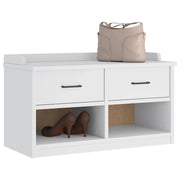 Panca da Corridoio SANDNES Bianca 87x40x50 cm in Legno di Pino