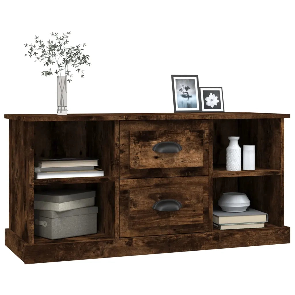 Mobile Porta TV Rovere Fumo 99,5x35,5x48cm in Legno Multistrato 816277