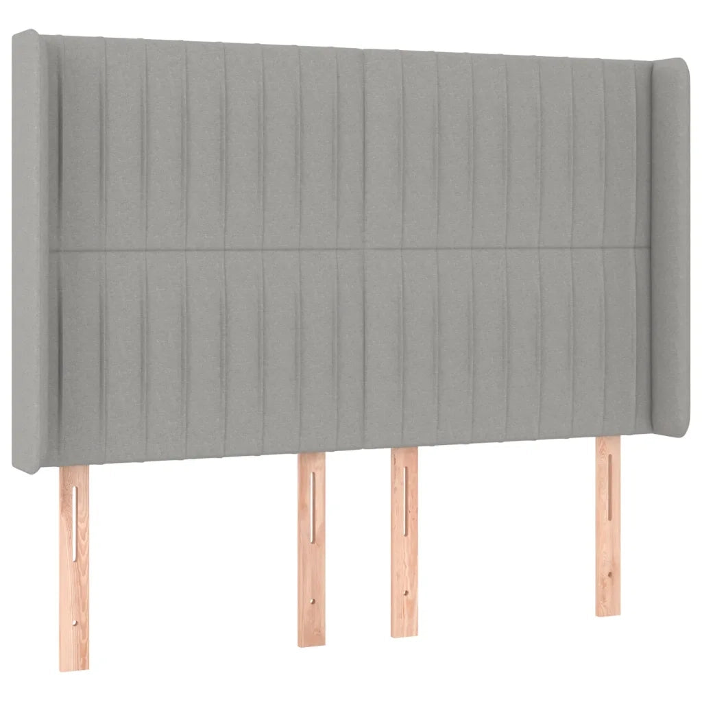 Letto a Molle Materasso e LED Grigio Chiaro 140x190 cm Tessuto 3138469