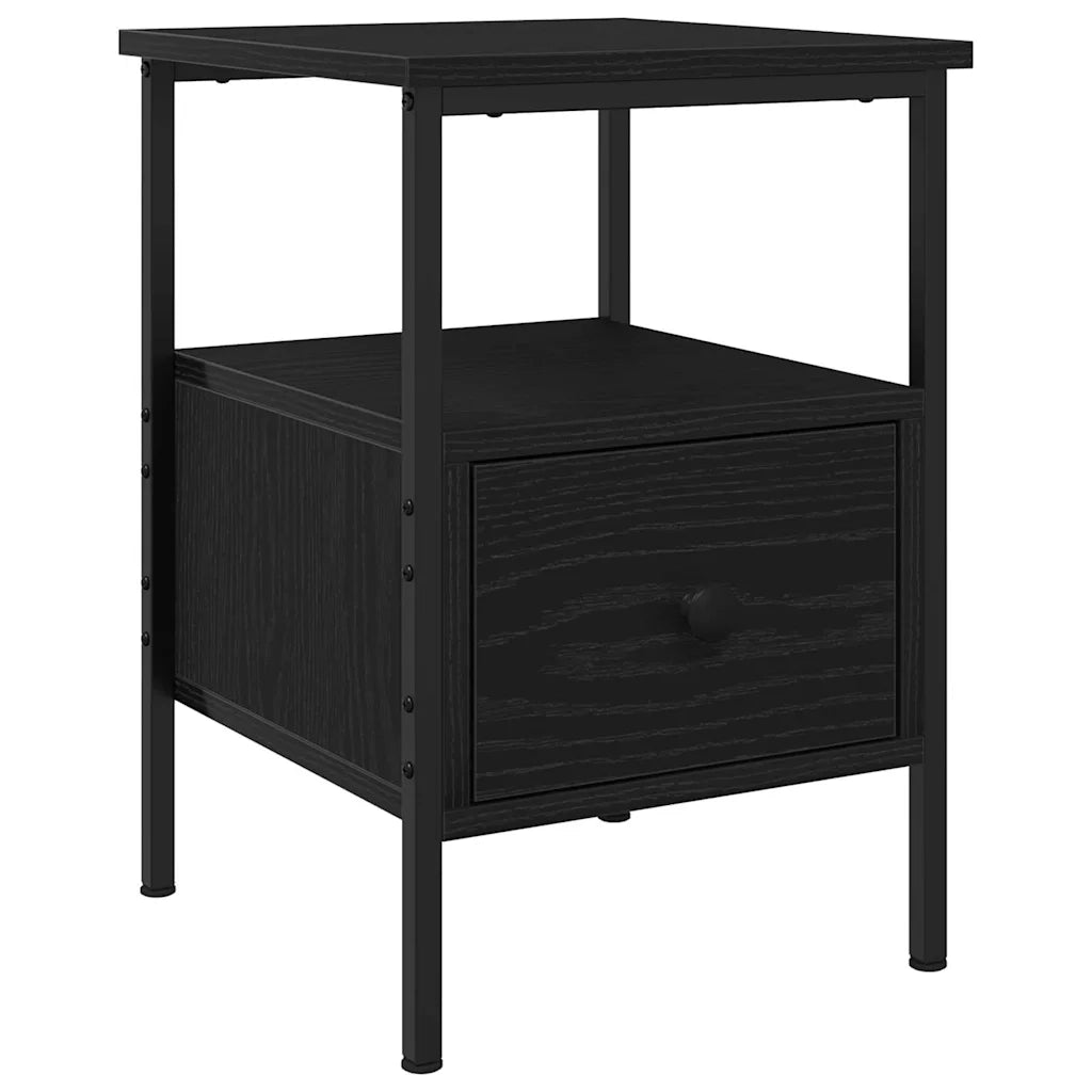 Armadio da Notte Rovere Nero 34 x 36 x 50 cm 862923