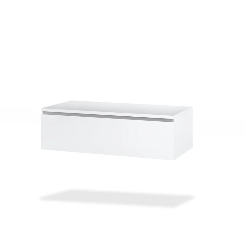 Base con top 1 cassetto ASTRA L.90 P.45 H.27 cm colore bianco opaco