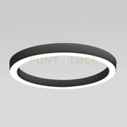 FLOR P/S -  PLAFONIERA COLORE NERO A LED 3000K 6100LM 80W DIMMERABILE D.100CM