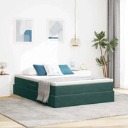 Letto con contenitore e materasso Verde Scuro 140 x 190 cm 3370302