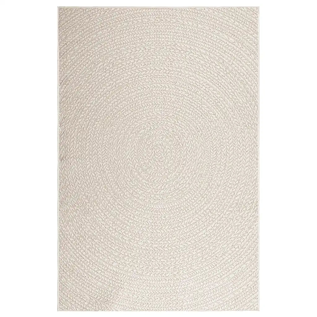 Tappeto ZIZUR Crema 140x200 cm Aspetto Iuta Interni ed Esterni 4010378