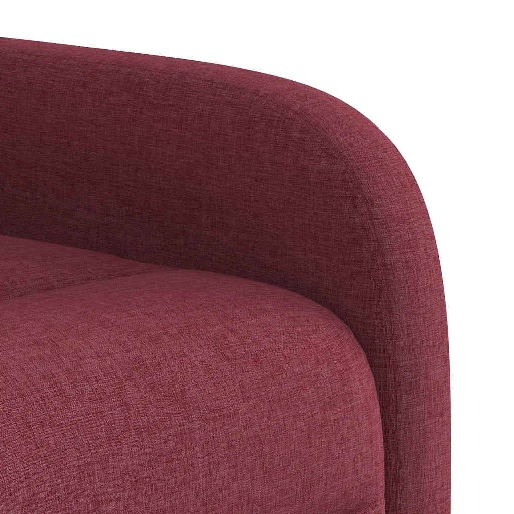 Poltrona | Sedia Relax Reclinabile in Tessuto Rosso Vino