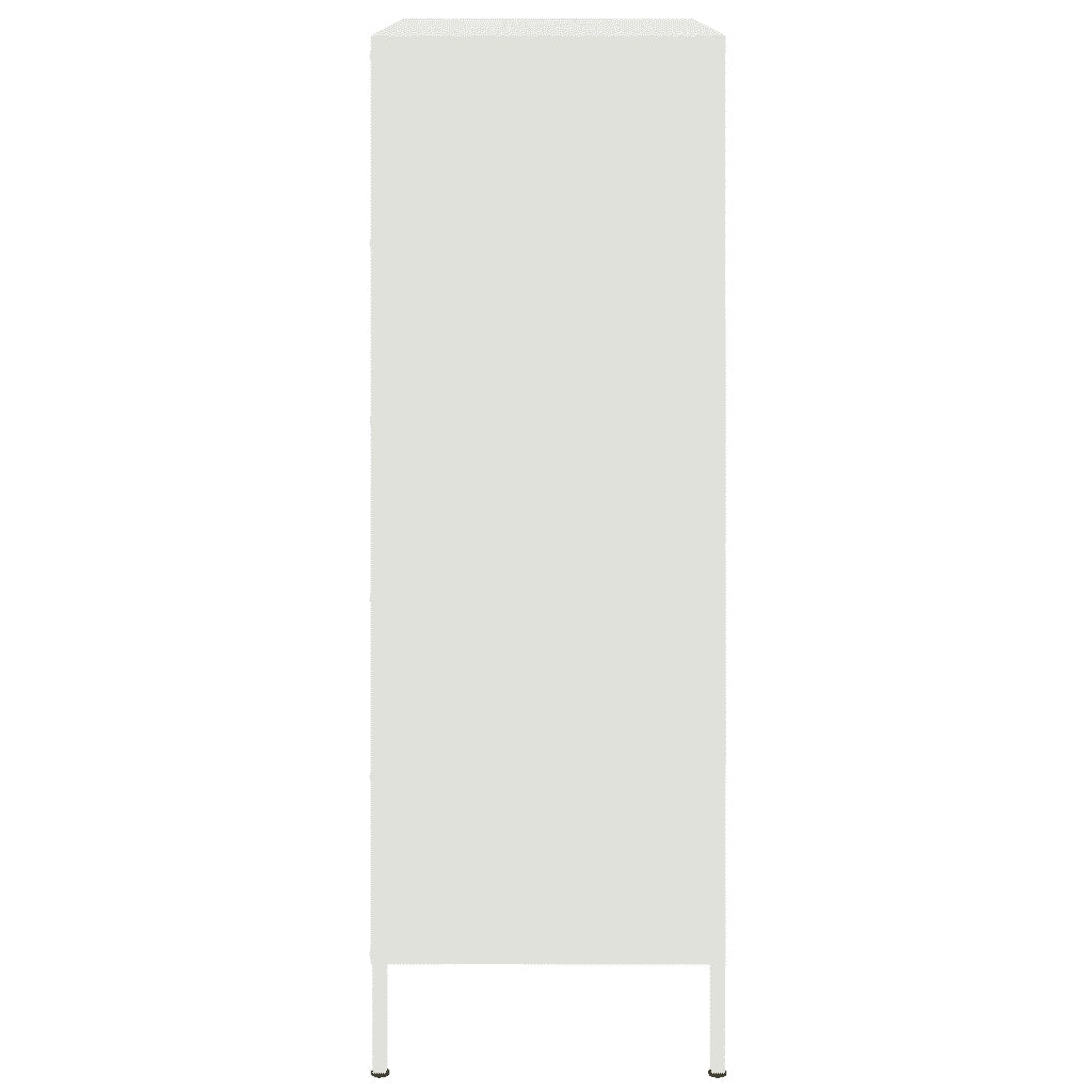 Credenza-Buffet-Armadio da cucina Bianca 68x39x113 cm in Acciaio 626366