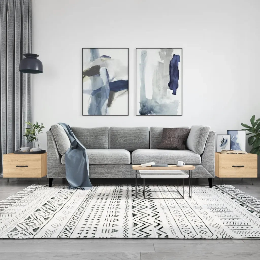 2 pz Tavolini salotto | Tavolino da caff¨¨ | Tavolino da Soggiorno Rovere Sonoma 50x50x40cm Legno Multistrato