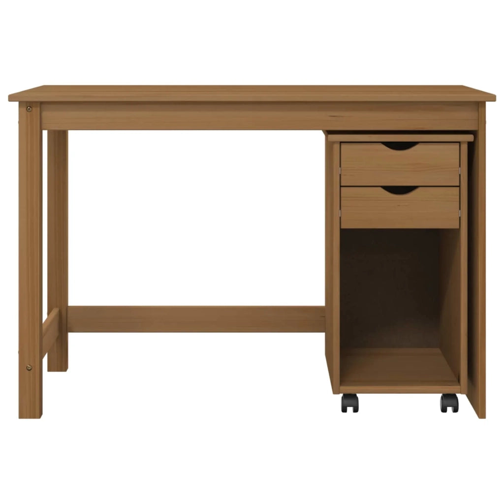 Set di Scrivania e Armadietto 2 pz Marrone Miele 3438775