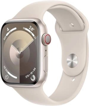 Apple watch serie�9 cell 45mm aluminium starlight sport band starlight m/l mrm93ql/a