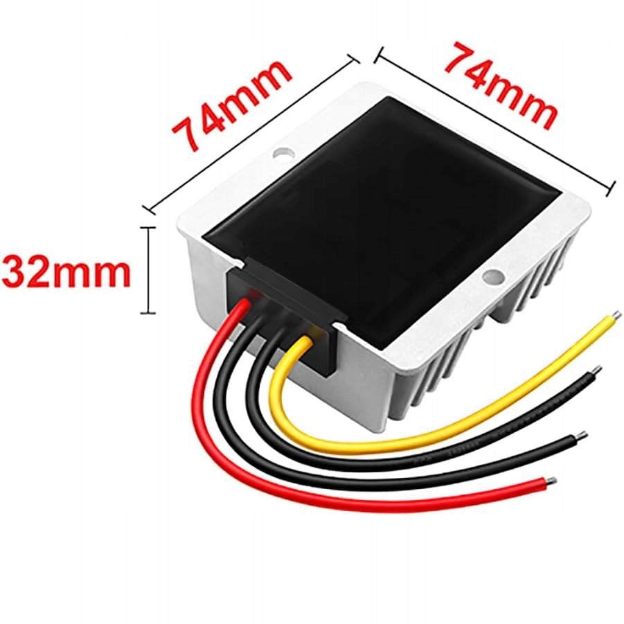 Convertitore DC/DC Step Down 36V 48V a 12V 5A – Alta Efficienza 95% | IP68, 60W, -20°C a 60°C