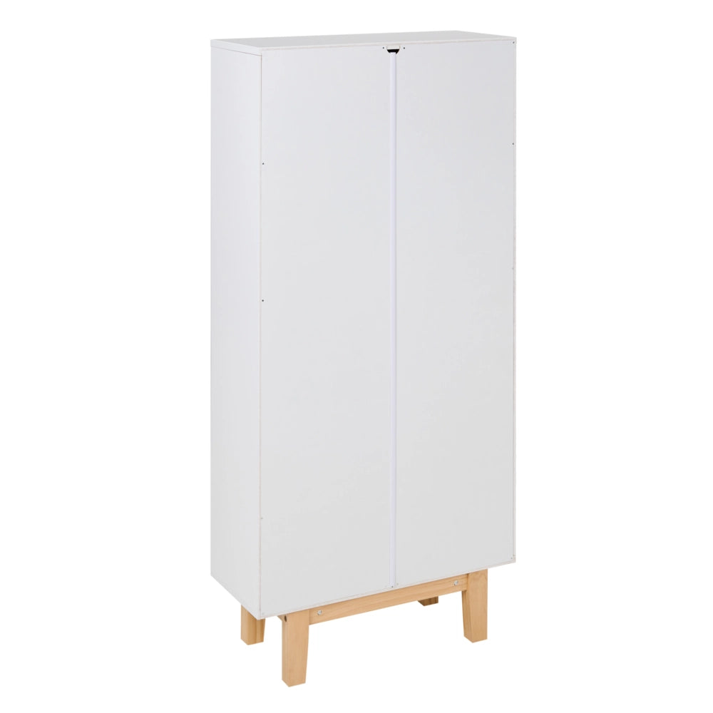 Armadietto porta scarpe in MDF bianco a 3 scomparti Design moderno corridoio