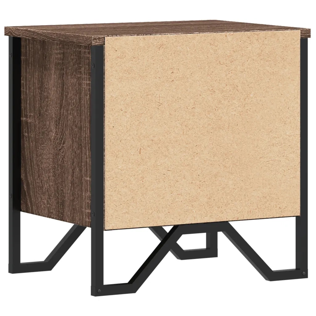Set di 2 Comodini | Armadio da Notte | Mobiletto da notte Rovere Marrone 40x30x40 cm in Truciolato