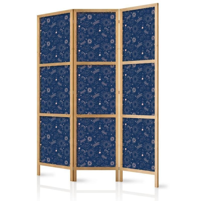 Paravento giapponese - Cosmic Inspirations - Pattern with Stars and Constellations on a Dark Background Larghezza x Altezza Decor: 135x172