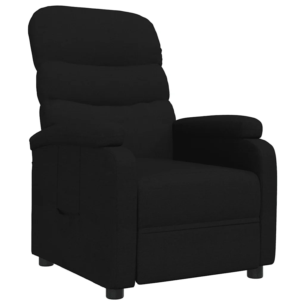 Divano Sedia-Poltrona Reclinabile in Tessuto Nero 793514